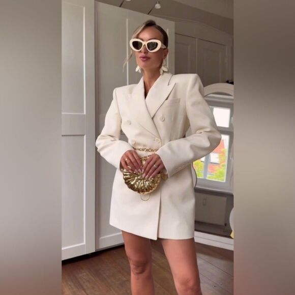 Nwt ZARA METALLIC SHELL CLUTCH - Picture 6 of 16